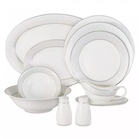 Столовый набор 27пр фарфор МЕЛИСЕНТА на 6 персон белый с серебристым кантом AL-14-310/27-E5 (2) Столовый набор 27пр фарфор МЕЛИСЕНТА на 6 персон белый с серебристым кантом AL-14-310/27-E5 (2)