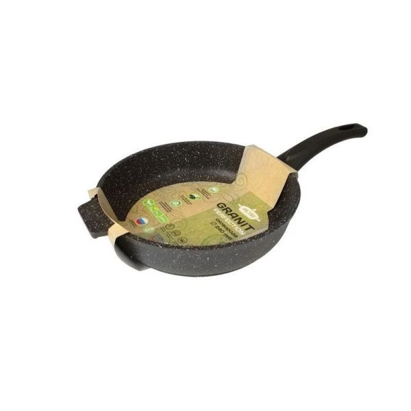 Сковорода 24см алюминий АП Granit Perfection chocolate с несъемной ручкой (10)
