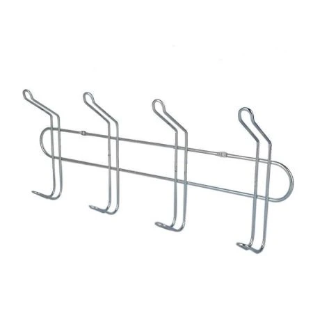 Вешалка 4 крючка цинк плоская (тнп-12.7.1) (10)