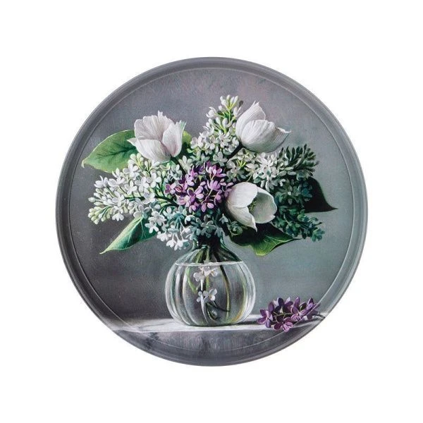 Поднос 33*2,1см окрашенная нерж.сталь круглый (20)