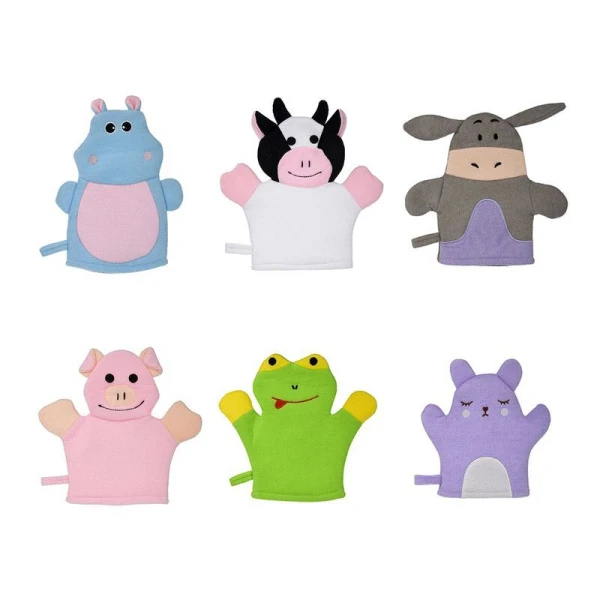 Мочалка детская Зверушки 23*21см (24)