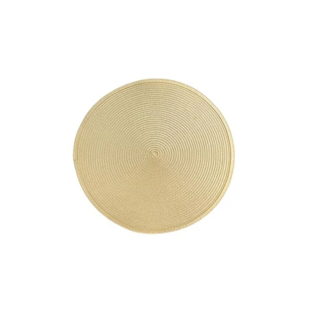 Салфетка сервировочная 37см пластик золотая круглая JC-15266 (300)