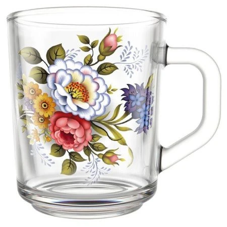 Кружка 220мл стекло ШИПОВНИК 2007-Д (12)