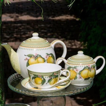 Чайный набор 12пр фарфор ЛИМОНЫ на 6 персон 300мл (18)
