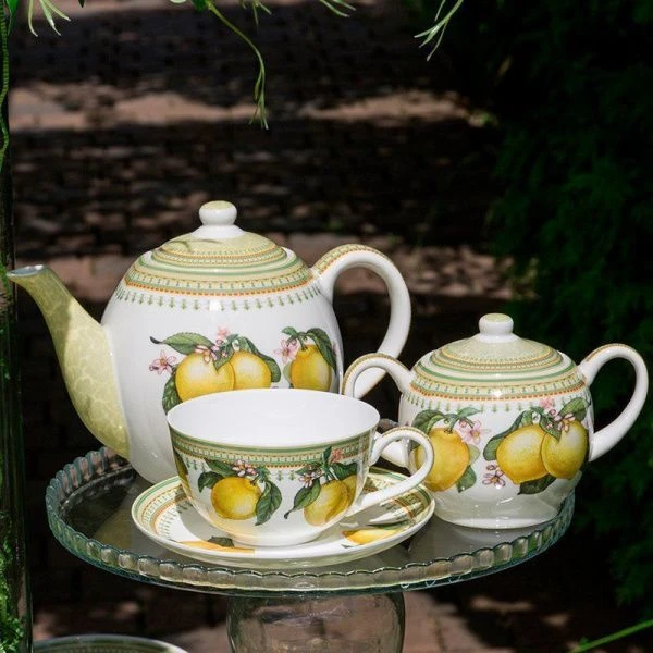 Чайный набор 12пр фарфор ЛИМОНЫ на 6 персон 300мл (18)