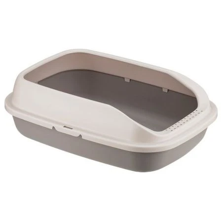 Лоток для кошек 41*29*14см пластик ПЕРВЫЙ капучино (9)