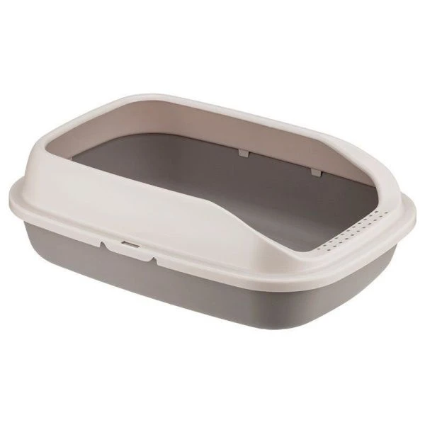Лоток для кошек 41*29*14см пластик ПЕРВЫЙ капучино (9)