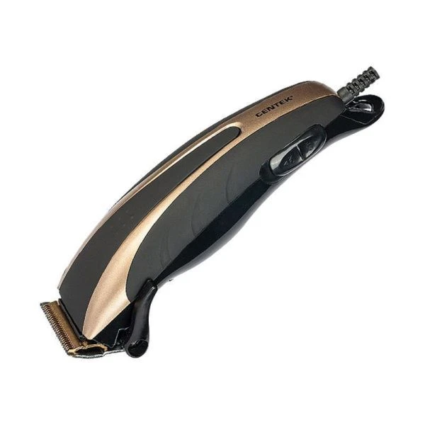 Машинка для стрижки пластик Centek CT-2110 чёрный/золото 12Вт, ножи титан,прорезиненный корпус
