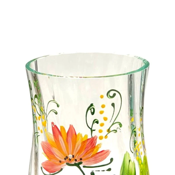 Ваза для цветов 26см стекло прозрачная (6)