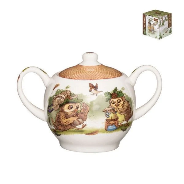 Сахарница 400мл фарфор СОВЫ (24)