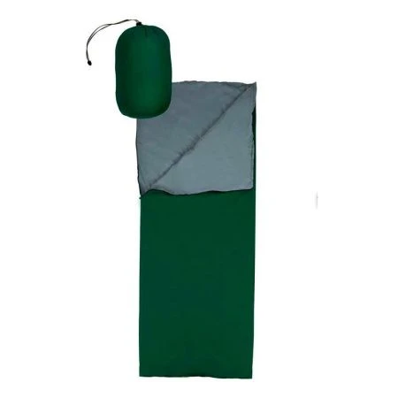 Мешок-одеяло спальный 180*140см синтепон/полиэстер зелёный/серый+синий/серый Ecos СМ001 (10) ВЫВОД