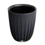 Горшок цветочный 27,3л 30*53см пластик СИГМА с вкладкой 17л антрацит (1)