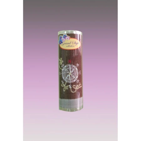 яяяПолотенце 45*90 махровое Компас коричневое в тубе N14-241