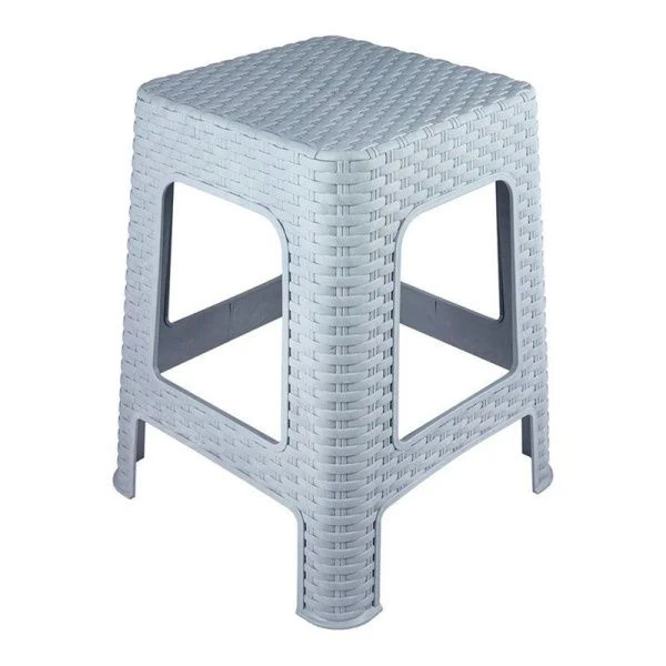 Табурет 360*360*450мм пластик АРТЛАЙН большой серый (7)