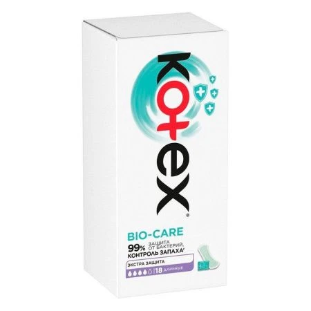 Прокладки ежедневные 18шт Kotex Био-Кэа длинные (6)