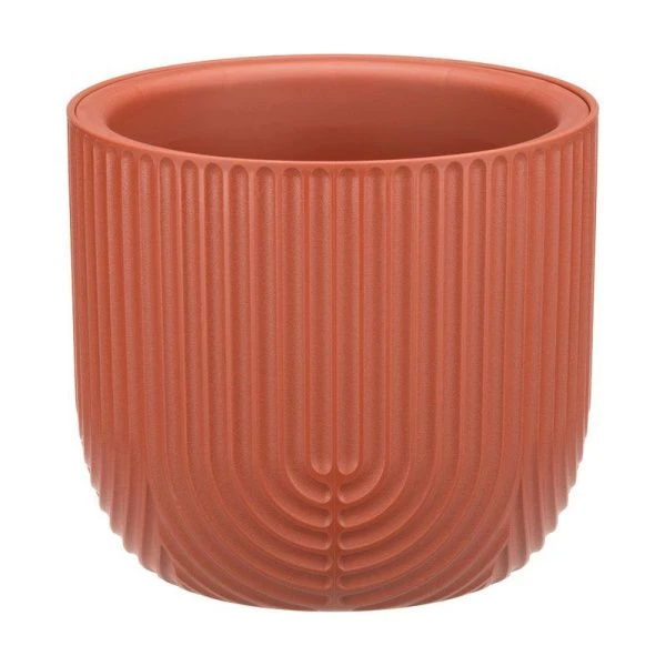 Кашпо 1,9л 180мм пластик РАМОНА со вставкой терракотовый (15)