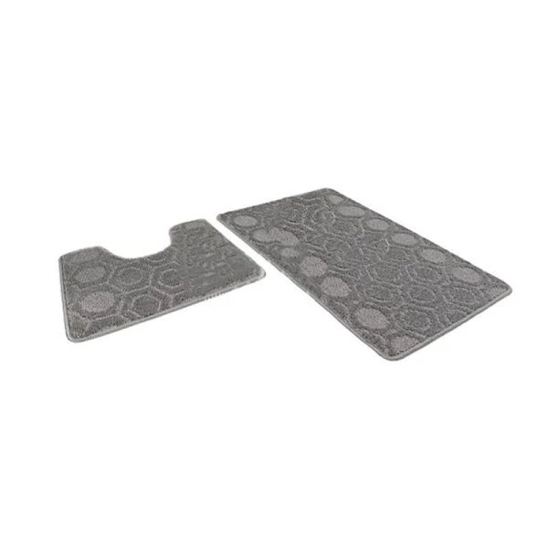 Набор ковриков в ванную полипропилен 50*80/50*40см АКТИВ icarpet пепельный 002 (15)