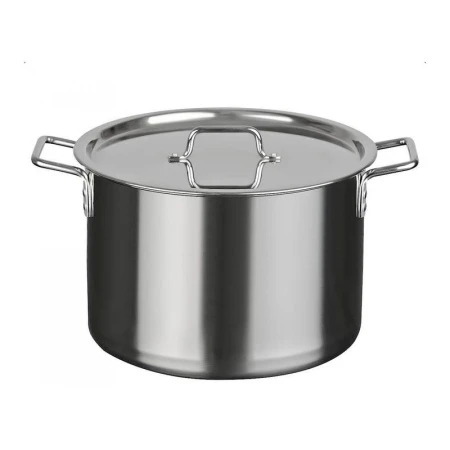 Кастрюля 20л нерж.сталь ОБЩЕПИТ d35см h23,5см толщина стенок 0,8мм индукция КТ-ОБ-22 (1)