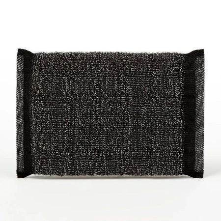 Губки абразивные со стальной нитью 12,5*9*1,5 см, чёрные, 2 шт/уп, PATERRA (48)