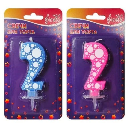 Свеча в торт стеарин Цифра ЗАБАВА 2 розовый/голубой (24) Свеча в торт стеарин Цифра ЗАБАВА 2 розовый/голубой (24)