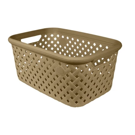 Корзина для хранения 30л 514*330*234мм пластик Rattan шоколадный мокко (6)