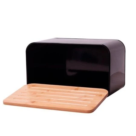 Хлебница 35*20*21,5см бамбук/нерж.сталь (черная, белая) арт. 1107 (4)