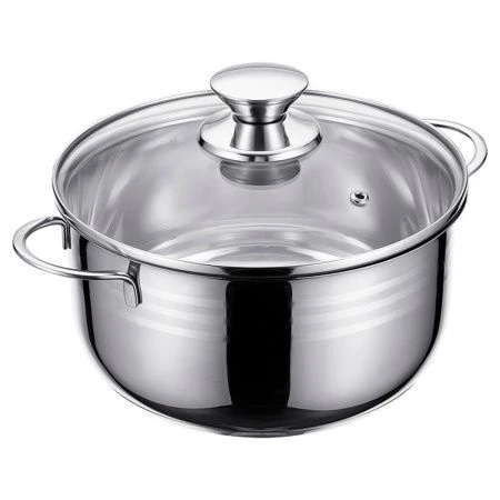 Кастрюля 4л нерж.сталь Linea BIMBO vitro со стекл.крышкой 21*11см (8)