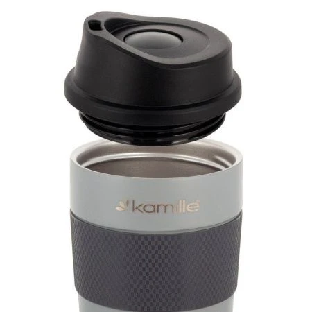 Термокружка 320мл нерж.сталь арт.2165 черный серый (24)