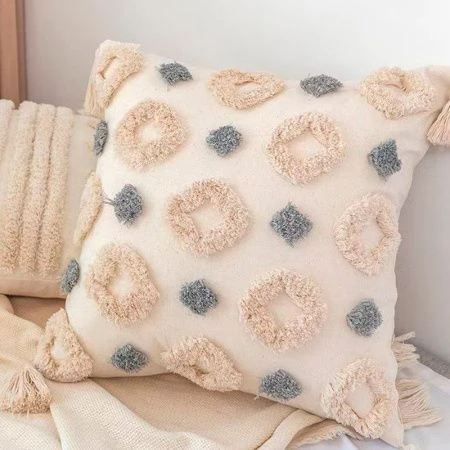 Наволочка декоративная 45*45см на молнии, хлопок JC-17877 (100)