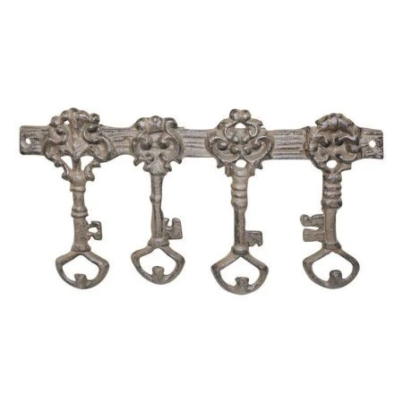 яяяВешалка 4 крючка чугун 28*1*14см Ключи OT-30349 (40)