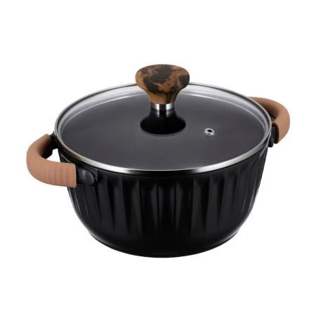 Кастрюля 2,6л литой алюминий АП FIAMMA со стекл.крышкой 20см индукция 63-1420 (6)