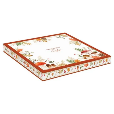 Блюдо 30*28см фарфор Autumn Breeze Гриб белое с коричневым кантом фигурное EL-R2144/AUBR (6)