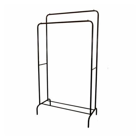 Вешалка гардеробная двойная 80*38*152см на 40кг, подставка для обуви, окр.сталь черный UniStor (1)