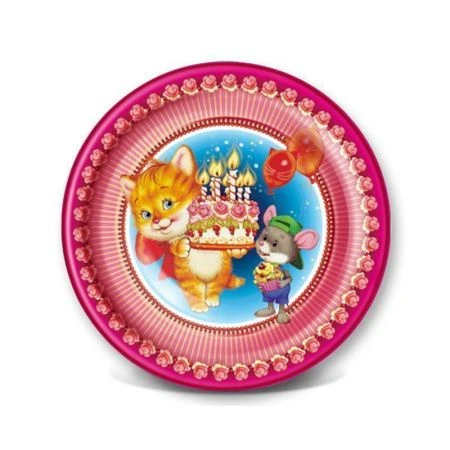 Тарелка бумажная 23см (набор 6шт.) ДЕТСКИЙ ПРАЗДНИК (75)