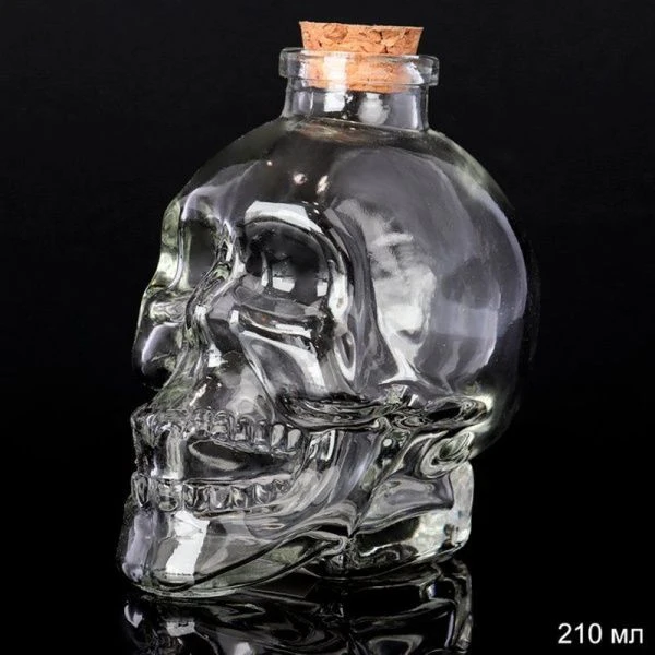 Штоф 210мл стекло ЧЕРЕП CH-180 (60)