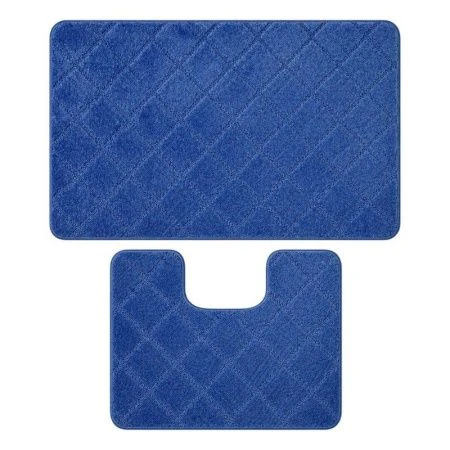 Набор ковриков в ванную 2пр 50*80/40*50 полипропилен MAXIMUS PLAID BLUE  2509
