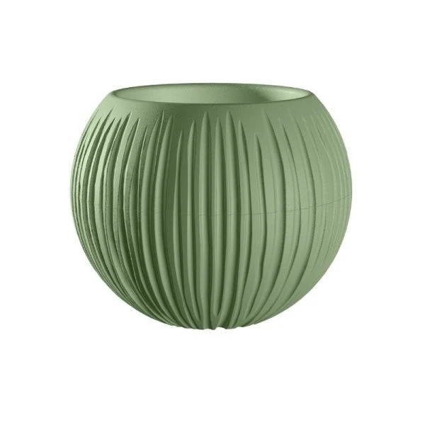Кашпо 1,7л 18*21см пластик СФЕРА оливковый (8)