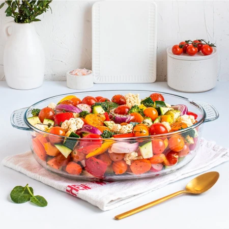 Форма для запекания 2,8л стекло овальная глубокая с ручками 31*22*8,5см ТМ Appetite 6)