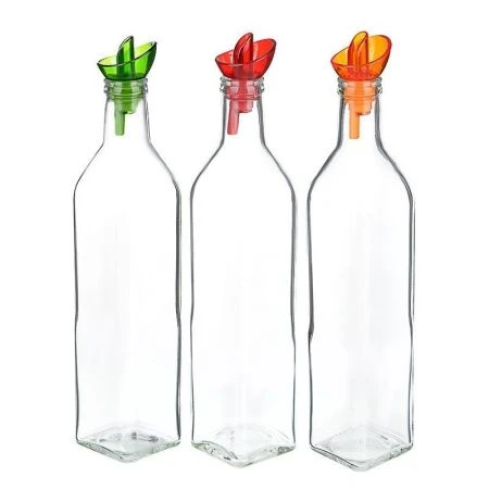 яяяБутылка для масла 500мл стекло 3 цвета HEREVIN Мираж 151130-806 (6)