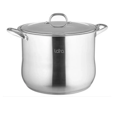 Кастрюля 13,6л нерж.сталь Big Size мет.крышка 28*23см капс.индукц.дно LR02-44 (2)