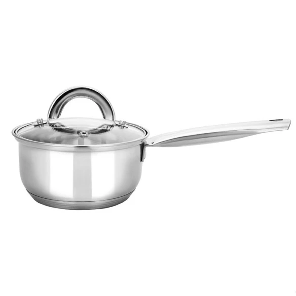 Ковш 1л нерж.сталь Rondy со стекл.крышкой 14см все виды плит ТМ Appetite SH07103 (8)