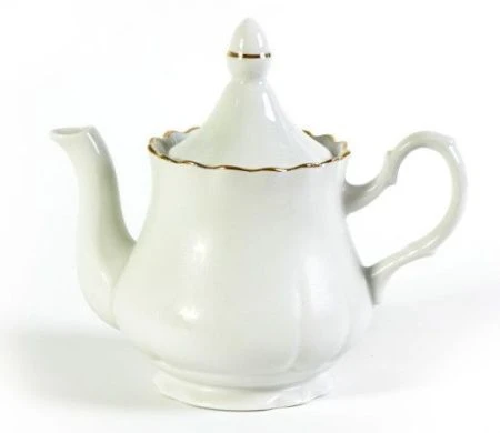 Чайник заварочный 800мл фарфор БЕЛЬЕ С ЗОЛОТОЙ ОТВОДКОЙ Романс 2с0368 (12)