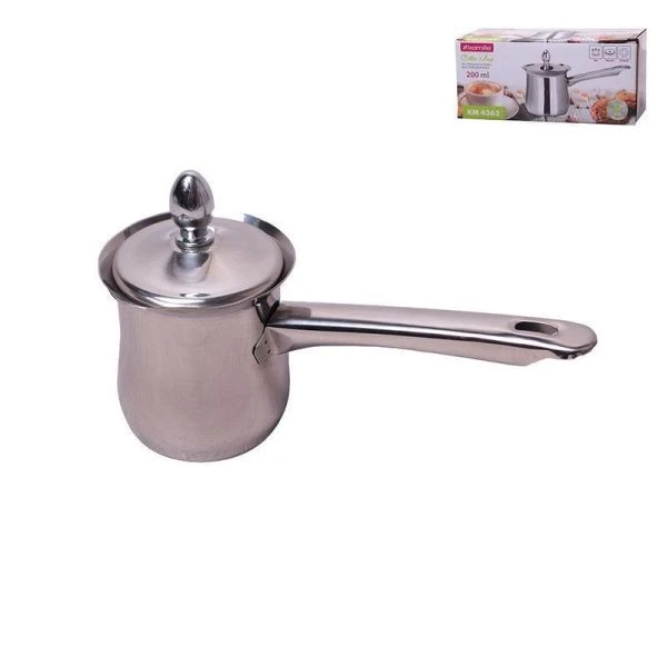 Турка 200мл нерж.сталь с крышкой (24)