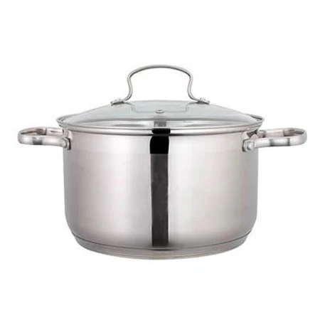 Кастрюля 3,5л нерж.сталь БЕРН стекл.крышка 20*12см индукция (12)