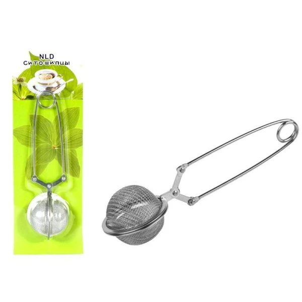 Ситечко щипцы для чая нерж. сталь на блистере (200)