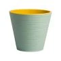 Горшок цветочный 6л 22,5см пластик КОНУС с вкладкой мятный (9)