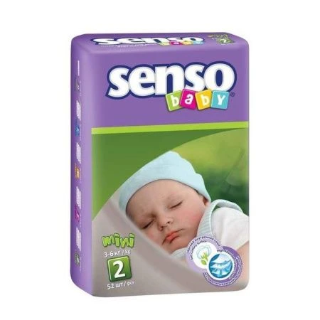 Подгузники для детей 52шт SENSO BABY mini B2 3-6кг (5)