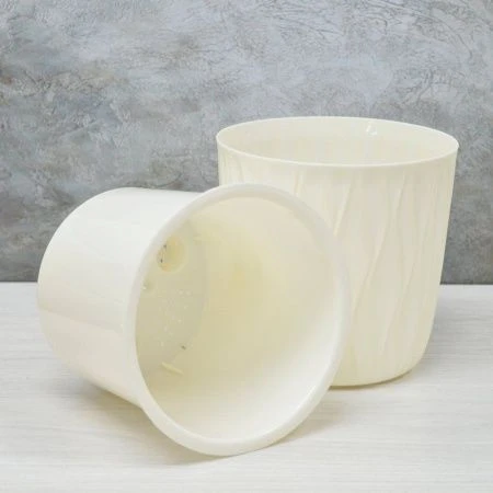 Горшок для цветов 2,3л d157 h152мм пластик Desert молочный (16)