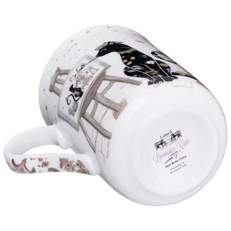 Кружка 330мл фарфор ЛАВАНДОВЫЕ КОТЫ (24)