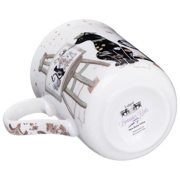 Кружка 330мл фарфор ЛАВАНДОВЫЕ КОТЫ (24)